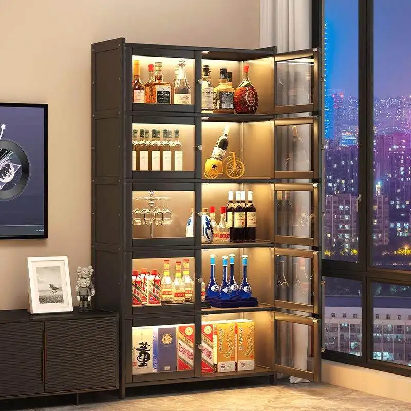 Designer Luxury Bar Cabinet Glass Display Decoration Storage Whiskey Wine Cabinet Modern Nordic Armadi Aperti Trendy Furniture
Designer Luxury Bar Cabinet Glass Display Decoration Storage Whiskey Wine Cabinet Modern Nordic Armadi Aperti Trendy Furniture
