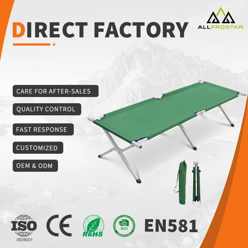 Custom 600D Oxford Aluminum Portable Lightweight Outdoor Travel Garden Camping Cot Single Luxury Folding Bed With Carrying Bag
Custom 600D Oxford Aluminum Portable Lightweight Outdoor Travel Garden Camping Cot Single Luxury Folding Bed With Carrying Bag
