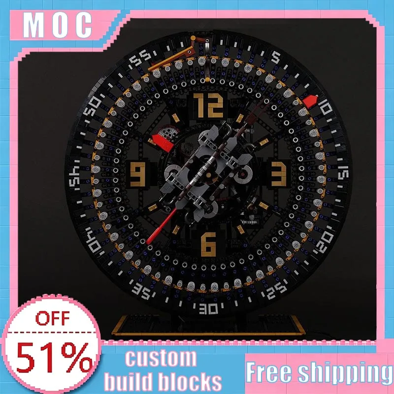 5016 Parts Mangle Rack Clock Mechanical MOC Building Blocks Creative Wall Clock Model DIY Assembly Educational Home Decor Gift
5016 Parts Mangle Rack Clock Mechanical MOC Building Blocks Creative Wall Clock Model DIY Assembly Educational Home Decor Gift