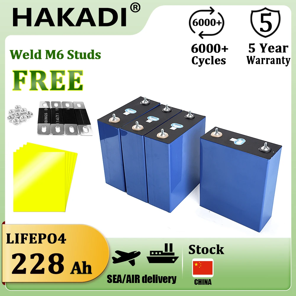 CATL 3.2V 228Ah Lifepo4 Rechargeable Prismatic Batteries 4-16PCS For DIY Home Appliance Solar Energy Storage Boat
CATL 3.2V 228Ah Lifepo4 Rechargeable Prismatic Batteries 4-16PCS For DIY Home Appliance Solar Energy Storage Boat