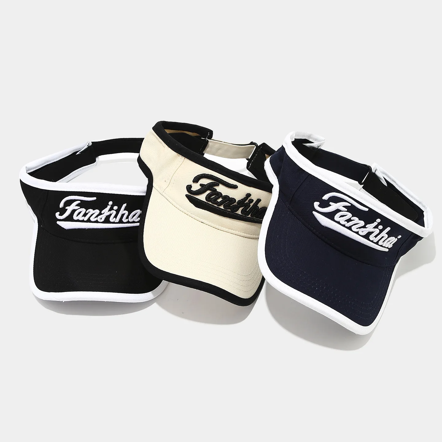 Summer Outdoor Sun Visor Hats Women's Men's Outdoor UV Protection Empty Top Cotton Breathable Visors Cap High Quality
Summer Outdoor Sun Visor Hats Women's Men's Outdoor UV Protection Empty Top Cotton Breathable Visors Cap High Quality
