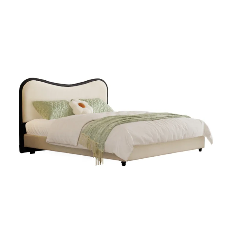 French Cream Wind Double Soft Bag Backrest Integrated Floor Master Bedroom Fabric Bed
French Cream Wind Double Soft Bag Backrest Integrated Floor Master Bedroom Fabric Bed