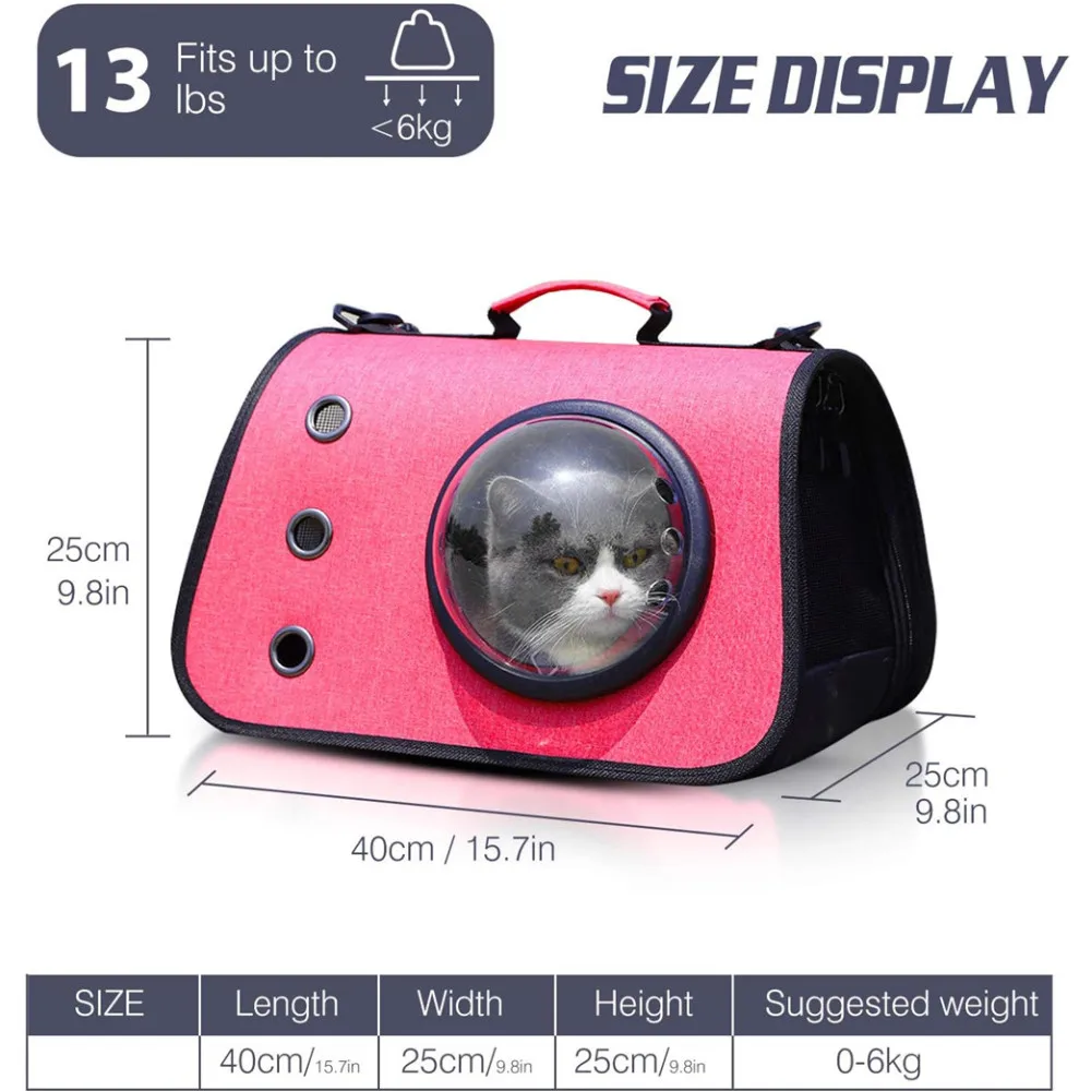 Сумка для кошек, портативная милая индивидуальная сумка для собак, прозрачный розовый рюкзак для домашних животных, космическая капсульная сумка на двойное плечо, товары для кошек
Сумка для кошек, портативная милая индивидуальная сумка для собак, прозрачный розовый рюкзак для домашних животных, космическая капсульная сумка на двойное плечо, товары для кошек