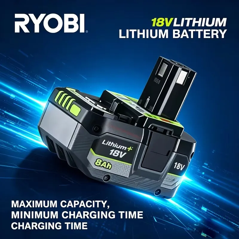 For RYOBI high-performance lithium battery 18V with no memory effect and low self discharge for all tools P108 P107 P109 P104
For RYOBI high-performance lithium battery 18V with no memory effect and low self discharge for all tools P108 P107 P109 P104