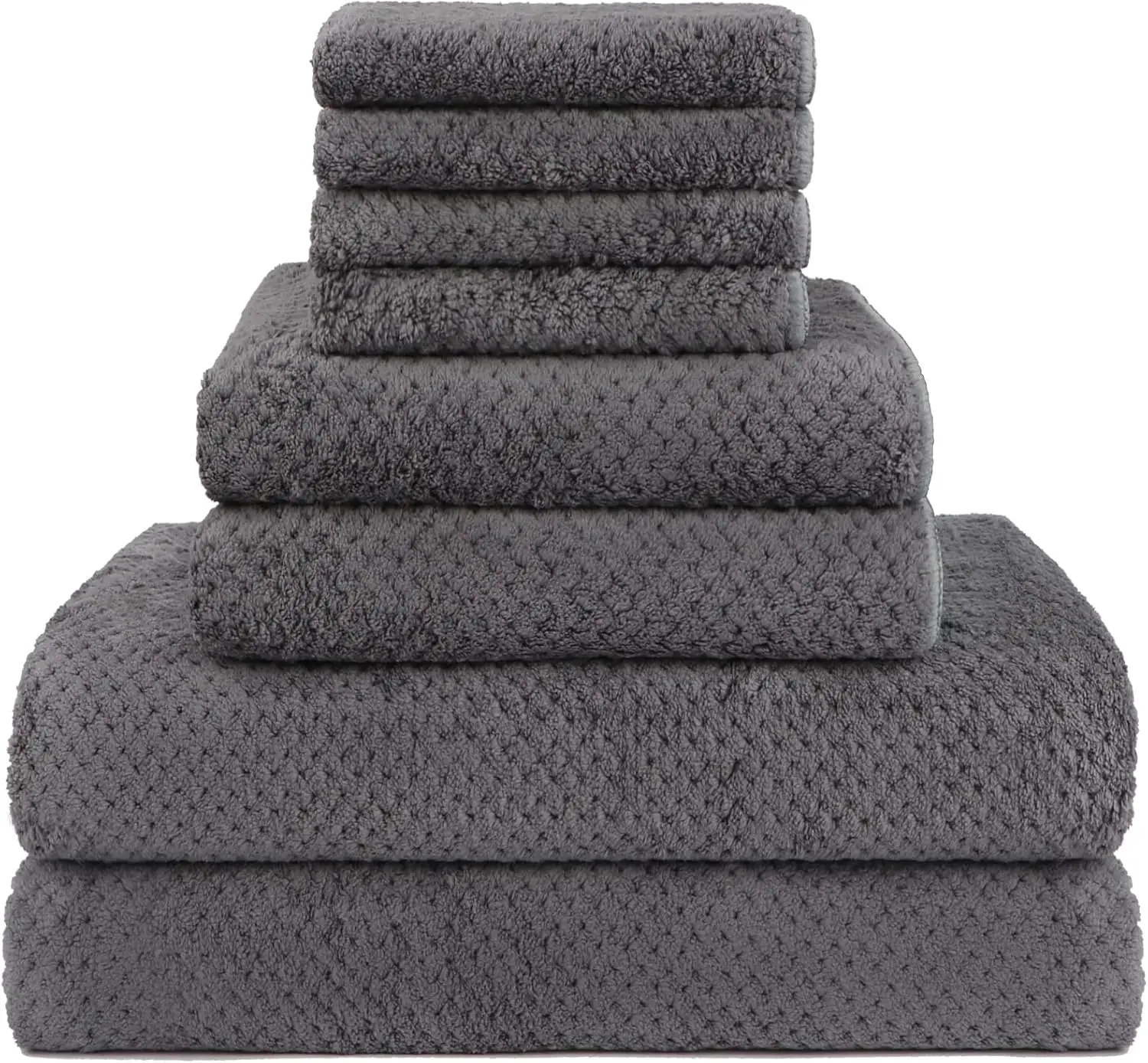 8-Piece Microfiber Towel Set - 2 Bath, 2 Hand, 4 Washcloths - Super Soft & Highly Absorbent for Bathroom, Gym, Hotel, Spa (Grey)
8-Piece Microfiber Towel Set - 2 Bath, 2 Hand, 4 Washcloths - Super Soft & Highly Absorbent for Bathroom, Gym, Hotel, Spa (Grey)