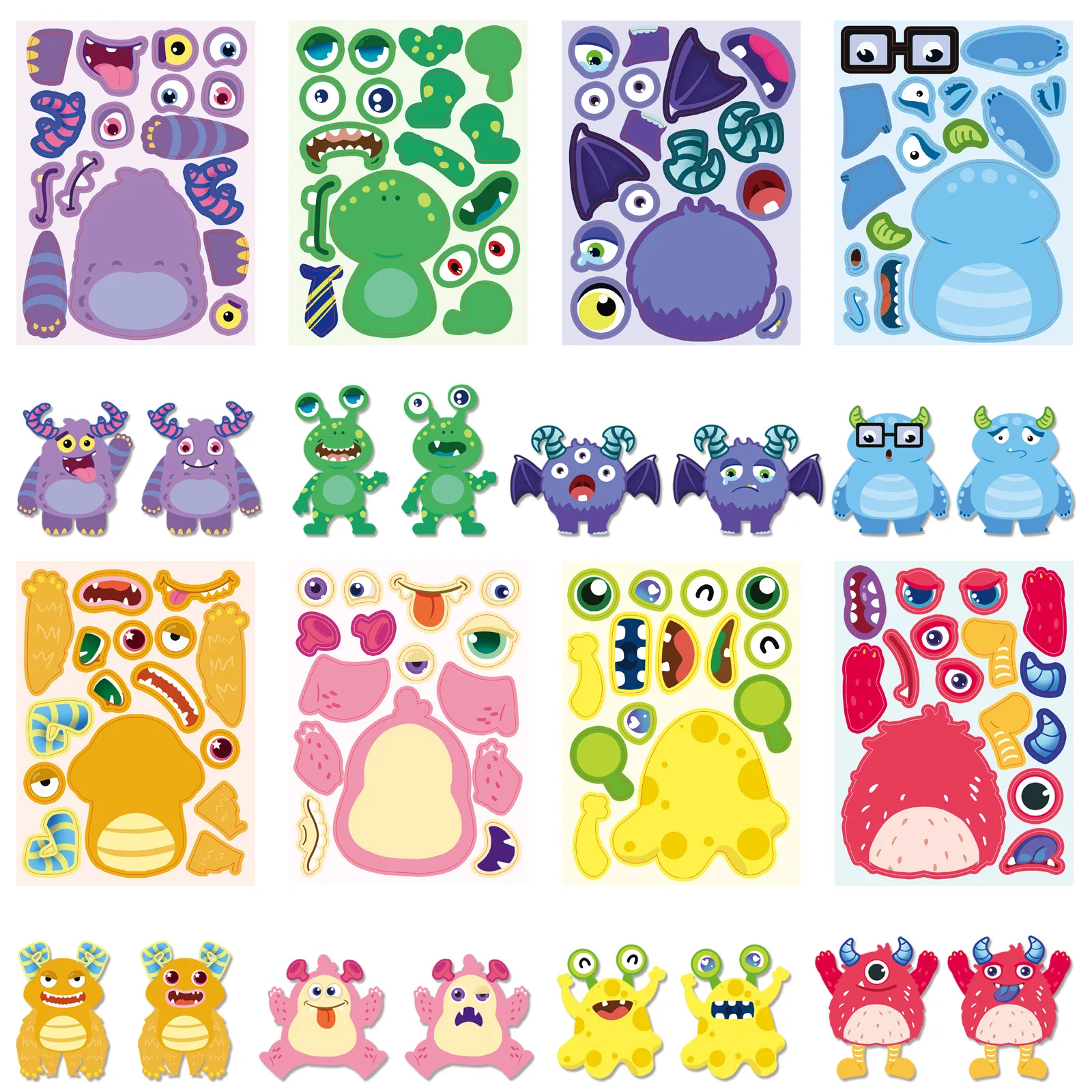 8Pcs Cute Monster Stickers for DIY Mix and Match Stickers Reusable PVC Cartoon Stickers Party Favors Gifts
8Pcs Cute Monster Stickers for DIY Mix and Match Stickers Reusable PVC Cartoon Stickers Party Favors Gifts