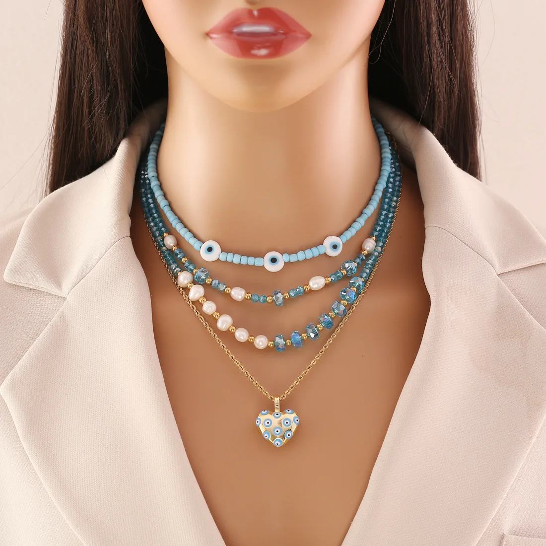 Handmade Blue Crystal Pearl Eye Necklace for Women High Quality Original Design Neck Chain Jewelry Party Gifts
Handmade Blue Crystal Pearl Eye Necklace for Women High Quality Original Design Neck Chain Jewelry Party Gifts