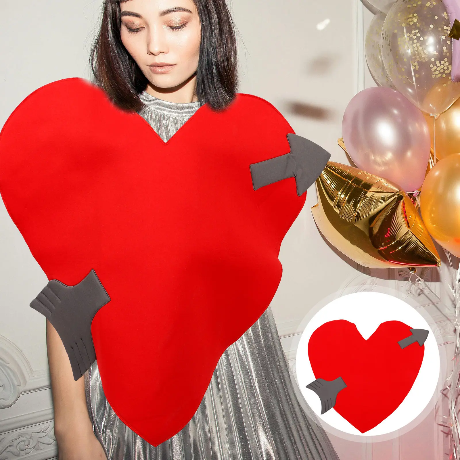 Cosplay Heart Costume for Valentine's Day Party Stage Size Unisex Comfortable Reusable Polyester Prop
Cosplay Heart Costume for Valentine's Day Party Stage Size Unisex Comfortable Reusable Polyester Prop