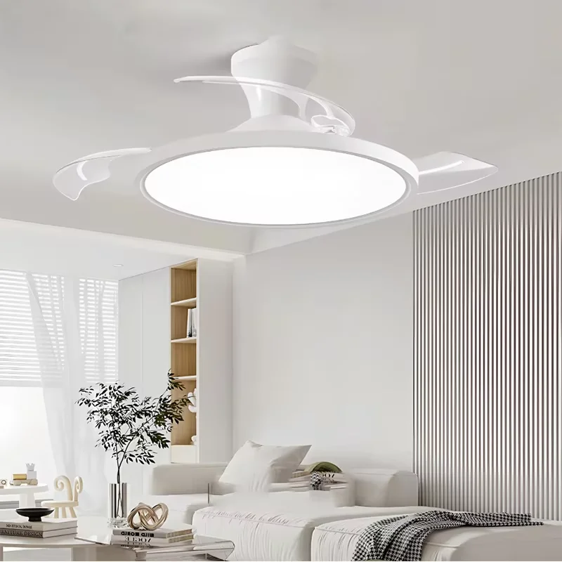 48" Modern Invisible LED Ceiling Fan Lights DC motor Large Air Volume 4 folding blades Lamps for Living room Bedroom Dining room
48" Modern Invisible LED Ceiling Fan Lights DC motor Large Air Volume 4 folding blades Lamps for Living room Bedroom Dining room