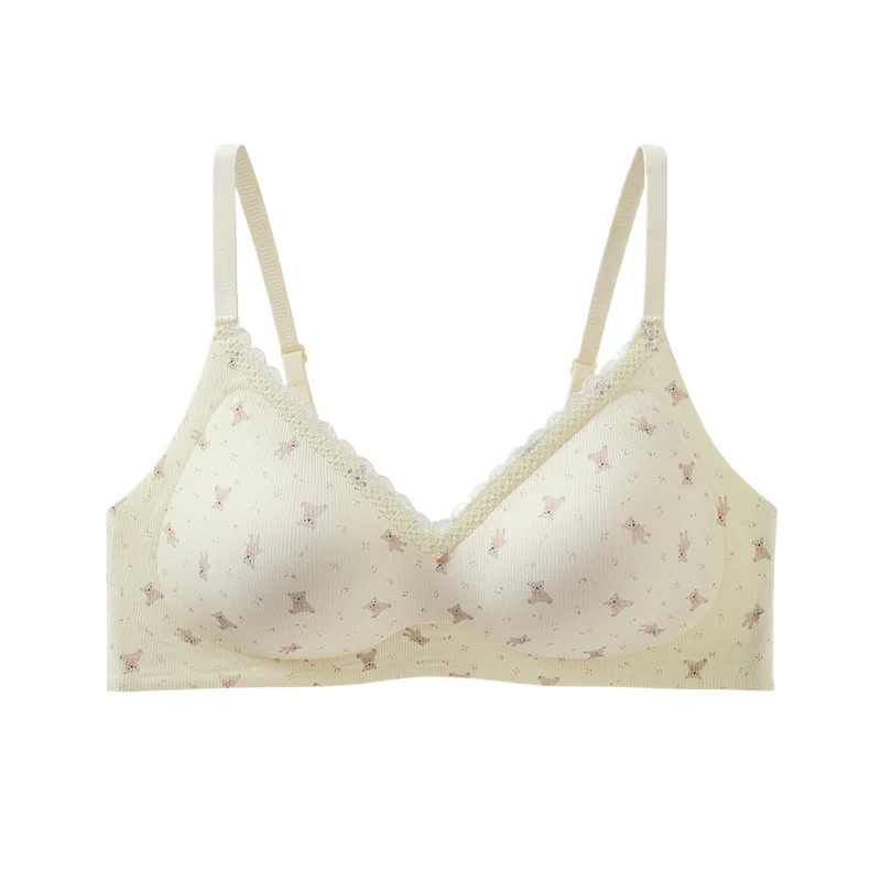 Modest Push Up Seamless, Fixed Cup Floral Lace Trim, Side Smoothing Anti Sagging, Small Bust Soft Breathable Daily Wear
Modest Push Up Seamless, Fixed Cup Floral Lace Trim, Side Smoothing Anti Sagging, Small Bust Soft Breathable Daily Wear