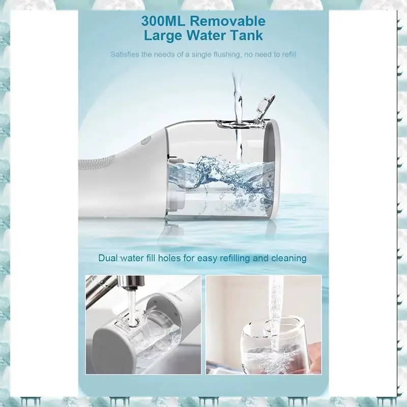Caci L6 Water Flosser Teeth Pick- 4 Modes Cordless Oral Irrigator 300ML Rechargeable IPX7 Waterproof Powerful Batter
Caci L6 Water Flosser Teeth Pick- 4 Modes Cordless Oral Irrigator 300ML Rechargeable IPX7 Waterproof Powerful Batter
