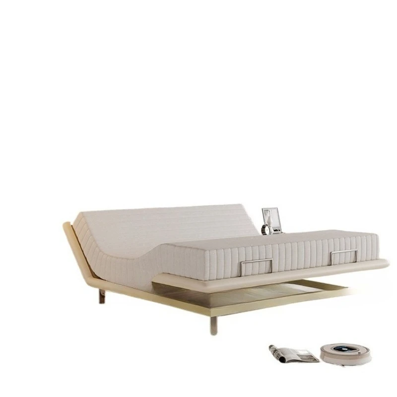 Полностью автоматическая интеллектуальная электрическая кровать, не мешает друг другу, двуспальная, с подвесным основанием.
Полностью автоматическая интеллектуальная электрическая кровать, не мешает друг другу, двуспальная, с подвесным основанием.