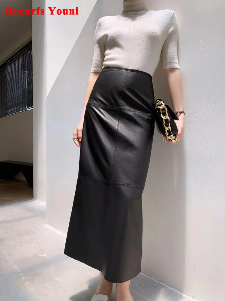 2023 Autumn/Winter Women Leather Maxi Skirt Feminino High End Vintage Back Split Wrapped Saias Slim Ankle Long Faldas Largas
2023 Autumn/Winter Women Leather Maxi Skirt Feminino High End Vintage Back Split Wrapped Saias Slim Ankle Long Faldas Largas