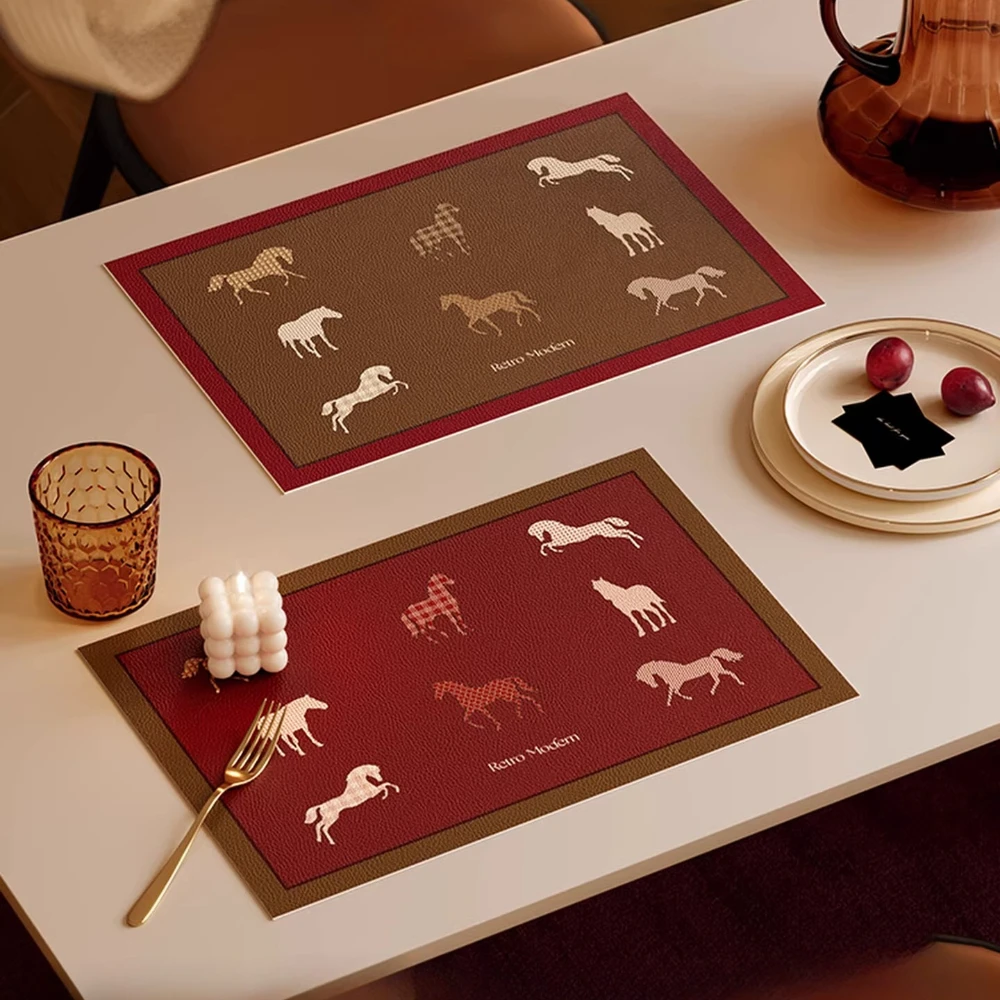 The Year of The Horse Red Dining Mat Insulated Waterproof Oil Resistant High-temperature Resistant Retro Western Style Bowl Mat
The Year of The Horse Red Dining Mat Insulated Waterproof Oil Resistant High-temperature Resistant Retro Western Style Bowl Mat