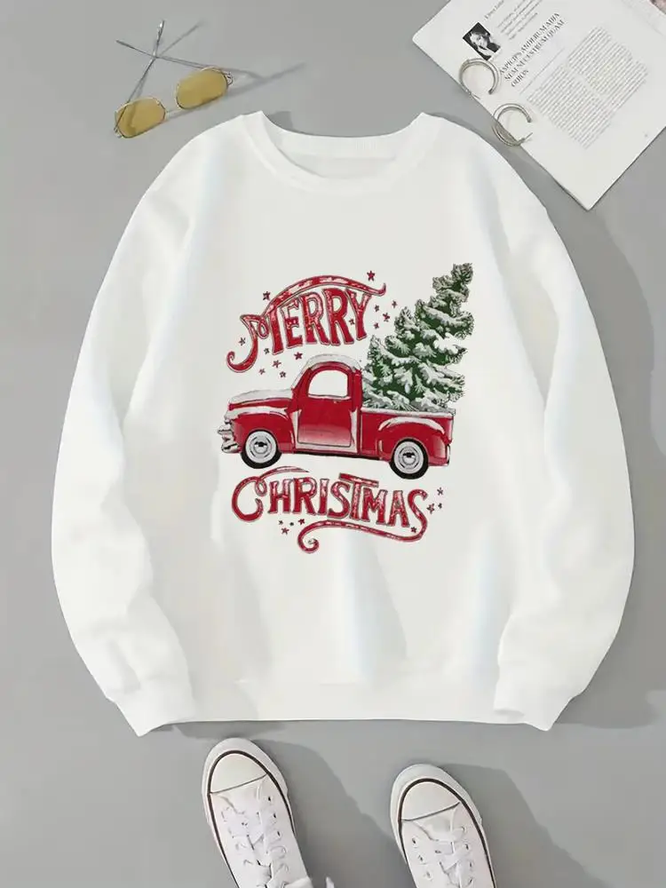 New Year Fashion Christmas Spring Winter Pullovers Truck Cute Letter Women Fleece Clothing Print Female Graphic Sweatshirts
New Year Fashion Christmas Spring Winter Pullovers Truck Cute Letter Women Fleece Clothing Print Female Graphic Sweatshirts