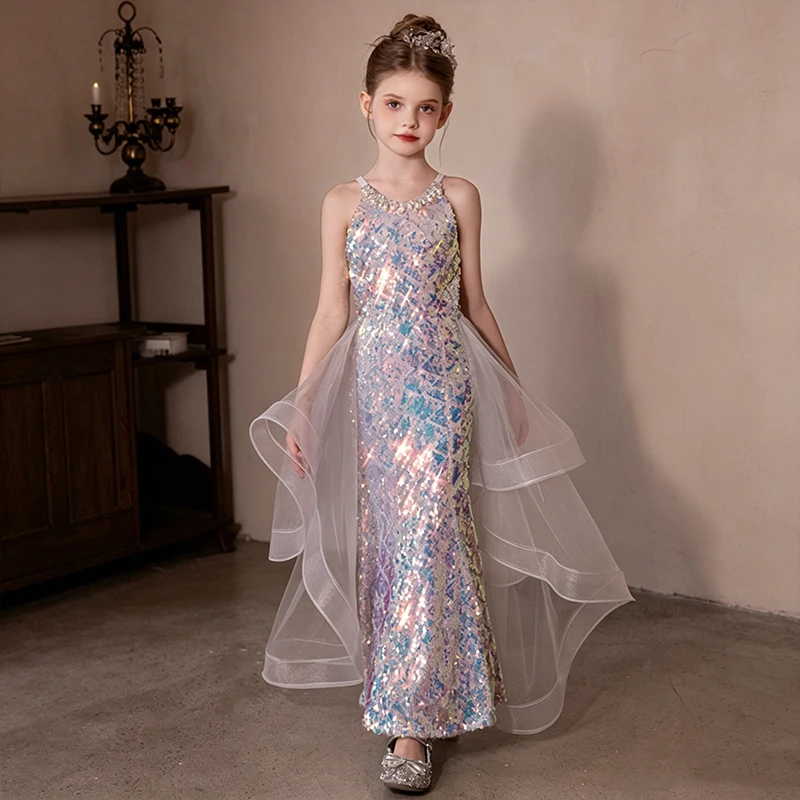 Girl Sequin Princess Dress Formal Ball Gown Party Wedding Birthday Performance Teenager Girl Clothes Mermaid Tail Holiday Gift
Girl Sequin Princess Dress Formal Ball Gown Party Wedding Birthday Performance Teenager Girl Clothes Mermaid Tail Holiday Gift