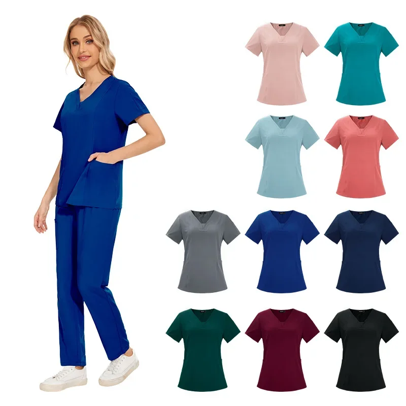 Surgical Uniforms Woman Scrub Set Medical Nurse Beauty Salon Workwear Clinical Scrubs Top + Pant Spa Doctor Nursing Tunic Suit
Surgical Uniforms Woman Scrub Set Medical Nurse Beauty Salon Workwear Clinical Scrubs Top + Pant Spa Doctor Nursing Tunic Suit