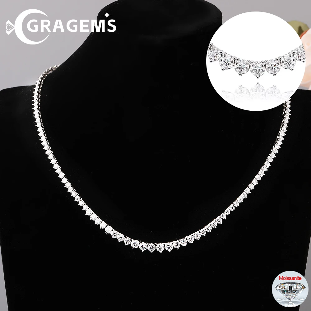 Full Moissanite Tennis Necklaces Women 925 Sterling Silver 3-Claw Gradient Diamond Chain Wedding Gift Fine Jewelry GRA Certified
Full Moissanite Tennis Necklaces Women 925 Sterling Silver 3-Claw Gradient Diamond Chain Wedding Gift Fine Jewelry GRA Certified