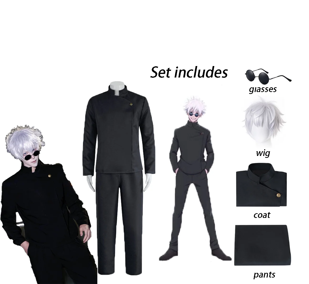 Curse Return Theme Uniform Gojo Same Black Stand up Collar Jacket Suitable for Role Playing Activities
Curse Return Theme Uniform Gojo Same Black Stand up Collar Jacket Suitable for Role Playing Activities