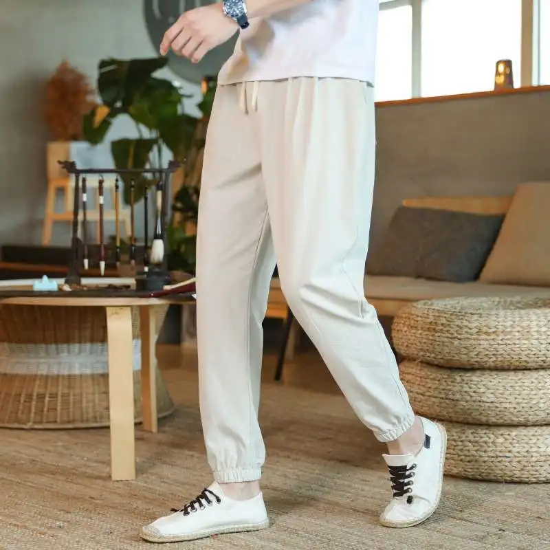 Summer Men's Thin Casual Pants Retro Linen Loose Small Ethnic Hanfu Pure Color Leisure Scenarios
Summer Men's Thin Casual Pants Retro Linen Loose Small Ethnic Hanfu Pure Color Leisure Scenarios