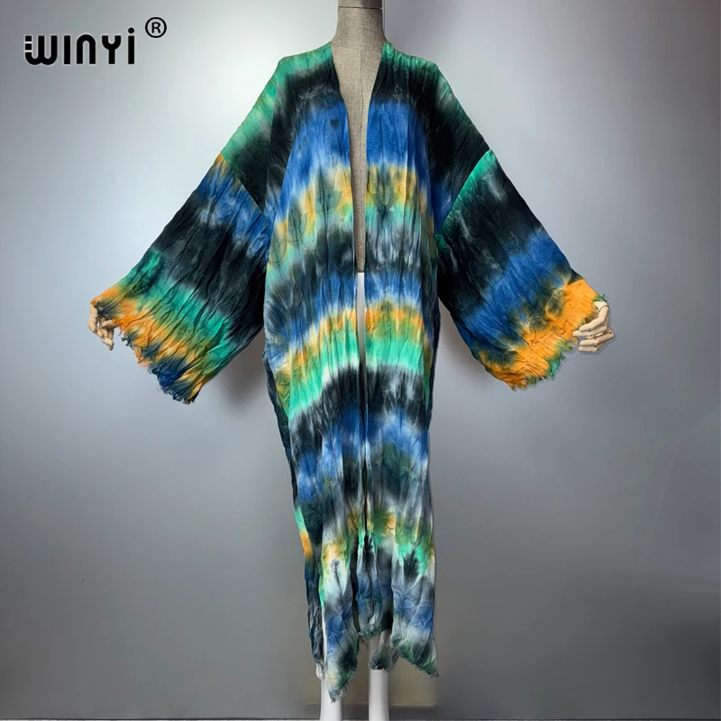 WINYI Bohemian Kimono Tie-dye print Elegant Casual dress African Cardigans Outerwear For Women Summer fashion kaftan
WINYI Bohemian Kimono Tie-dye print Elegant Casual dress African Cardigans Outerwear For Women Summer fashion kaftan