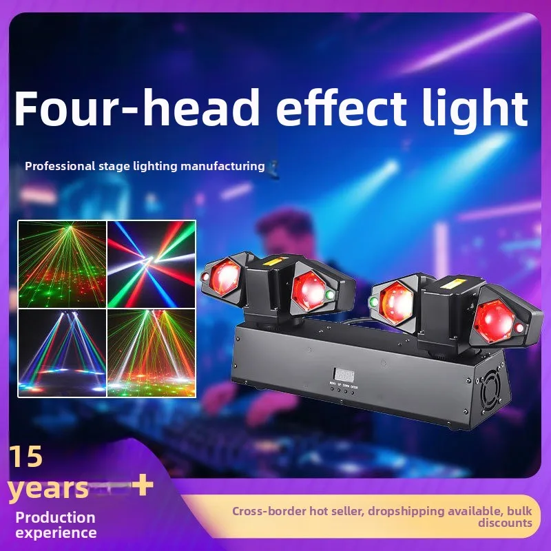 2-Arm 4-Head Moving Head Effect Light with Remote, LED Laser Stage Lamp for DJ Bar KTV Party
2-Arm 4-Head Moving Head Effect Light with Remote, LED Laser Stage Lamp for DJ Bar KTV Party