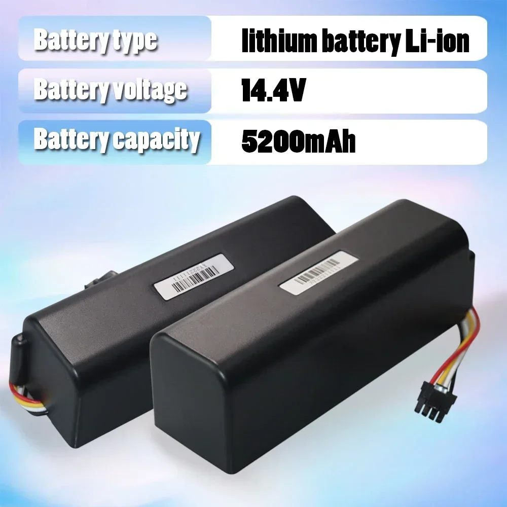 14.4V 5200mAh robot vacuum cleaner battery replacement suitable for Roborock S55 S60 S65 S50 S51 S5 MAX S6 batteries
14.4V 5200mAh robot vacuum cleaner battery replacement suitable for Roborock S55 S60 S65 S50 S51 S5 MAX S6 batteries