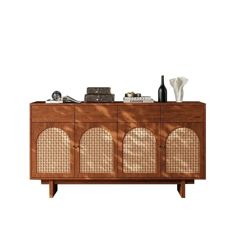 Retro rattan shoe cabinet, dining side cabinet, solid wood home entrance, living room entrance entrance, simple balcony storage
Retro rattan shoe cabinet, dining side cabinet, solid wood home entrance, living room entrance entrance, simple balcony storage