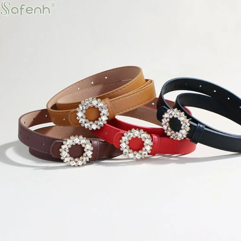 Women's Fashion Versatile Trend Decorative Suit PUThin Belt Rhinestone Leather Style Jeans Belt Simple Decorative Belt
Women's Fashion Versatile Trend Decorative Suit PUThin Belt Rhinestone Leather Style Jeans Belt Simple Decorative Belt