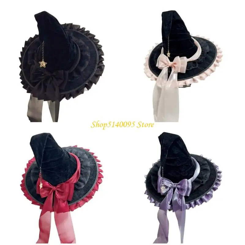 DXAE Halloween Witch Hat Bowknot Designs Wizard Caps Large Black Witches Witch Hat for Halloween Party Decor Cosplay Costume
DXAE Halloween Witch Hat Bowknot Designs Wizard Caps Large Black Witches Witch Hat for Halloween Party Decor Cosplay Costume