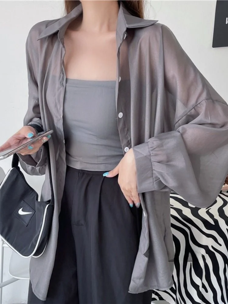 ay Ice Silk Women's Sun Protection irt Thin Cardigan Design Sensation Autumn Long Sve Collar Outerwear Coat
ay Ice Silk Women's Sun Protection irt Thin Cardigan Design Sensation Autumn Long Sve Collar Outerwear Coat