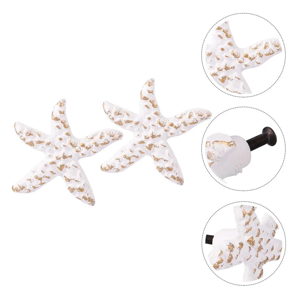 2 Pcs Sea Star Knobs Retro Drawer Pulls White Dresser Handles Mediterranean Style Cabinet Decorative Hardware Iron Material Long
2 Pcs Sea Star Knobs Retro Drawer Pulls White Dresser Handles Mediterranean Style Cabinet Decorative Hardware Iron Material Long