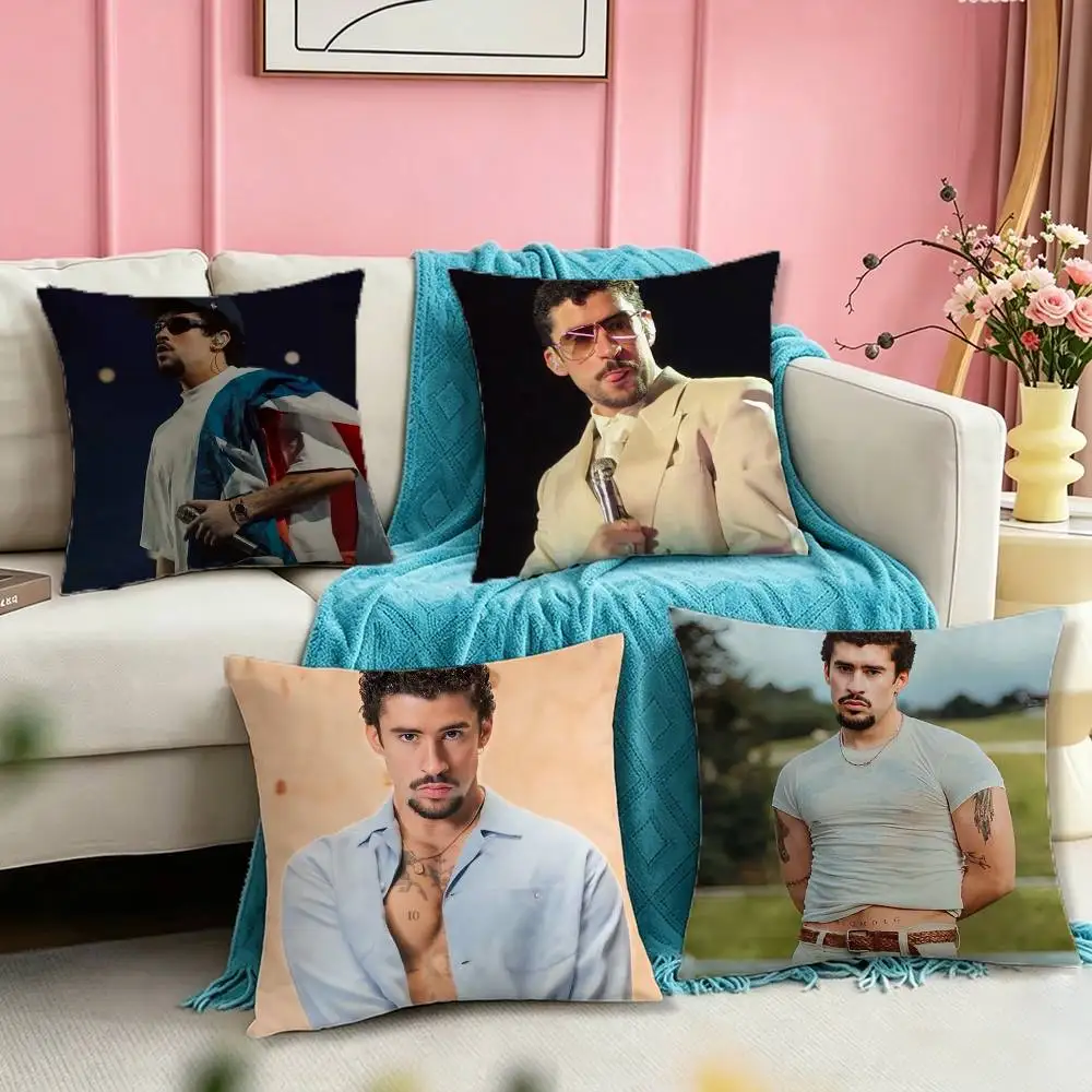 Singer Bad B-Bunny Debi Square Double-Sided printed Pillow Case Bedroom Bedside Pillow Sofa Cushion Cover
Singer Bad B-Bunny Debi Square Double-Sided printed Pillow Case Bedroom Bedside Pillow Sofa Cushion Cover