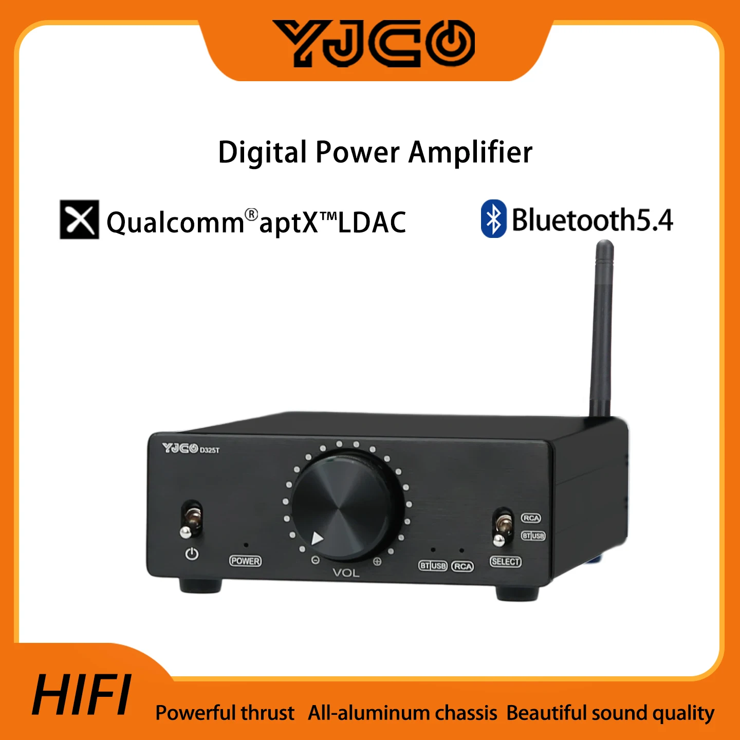 YJCO D325T TPA3255 Audio Power Amplifier 2.0 Stereo Amplify 300Wx2 USB Bluetooth 5.4 Digital HiFi Home Sound Speaker Amplifier
YJCO D325T TPA3255 Audio Power Amplifier 2.0 Stereo Amplify 300Wx2 USB Bluetooth 5.4 Digital HiFi Home Sound Speaker Amplifier