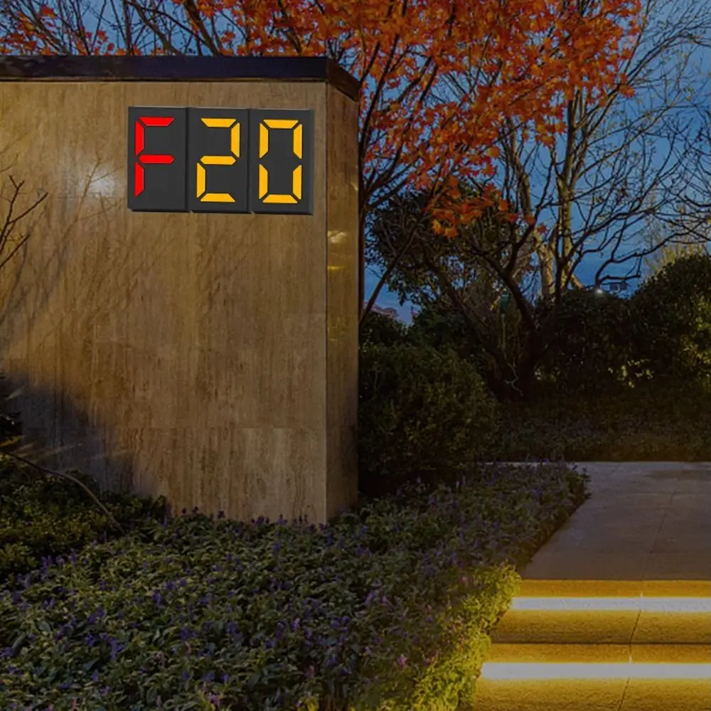 Auto Light Control Solar LED House Number Light RGB Color Shifting Solar Powered Outdoor Address Lamp Waterproof Construction
Auto Light Control Solar LED House Number Light RGB Color Shifting Solar Powered Outdoor Address Lamp Waterproof Construction