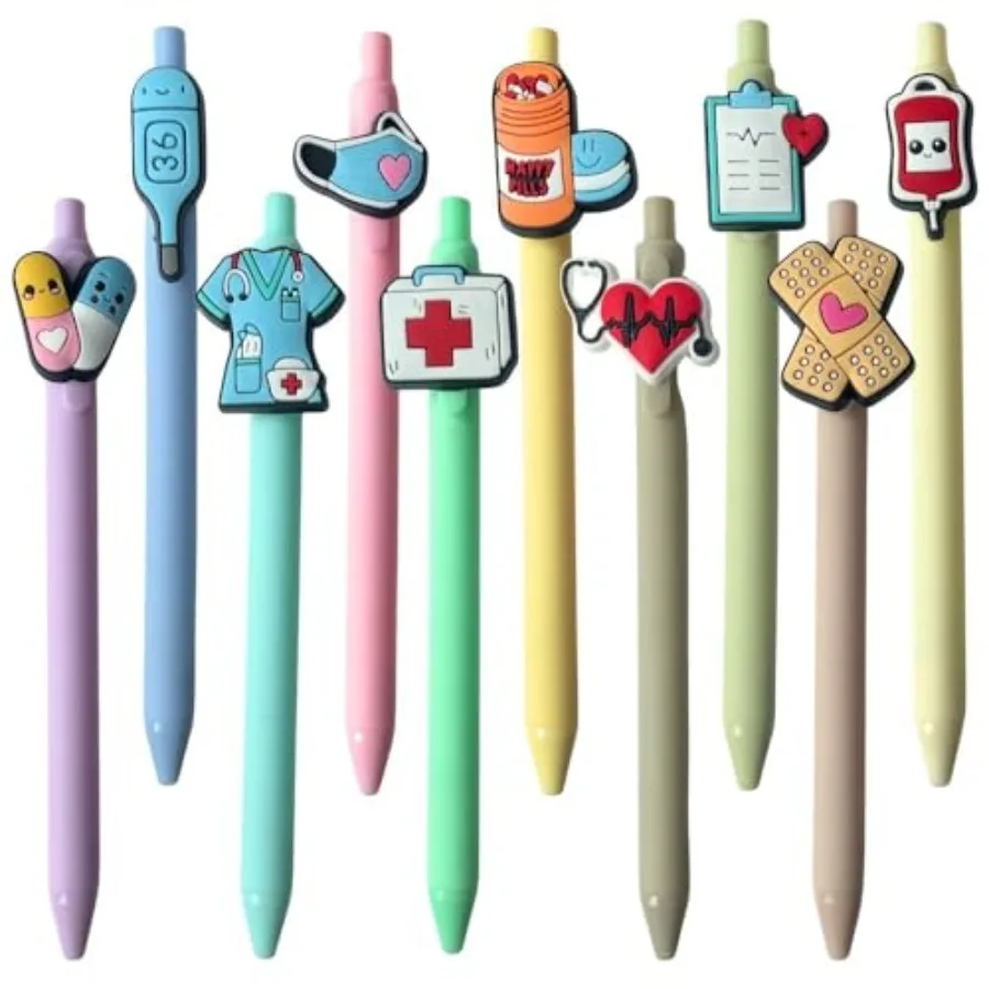 10-Pack of Cute Nursing Pens with Heart, Syringe Designs in Black Ink - Versatile Writing Instruments for Nurses, Assistants, S
10-Pack of Cute Nursing Pens with Heart, Syringe Designs in Black Ink - Versatile Writing Instruments for Nurses, Assistants, S