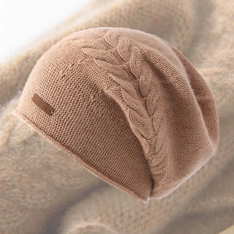 Women's 100% Pure Cashmere Beanie Hat Winter Knitted Solid Color Twist Warm Elegant Soft Slouchy Ear Protection Skull Cap Bonnet
Women's 100% Pure Cashmere Beanie Hat Winter Knitted Solid Color Twist Warm Elegant Soft Slouchy Ear Protection Skull Cap Bonnet