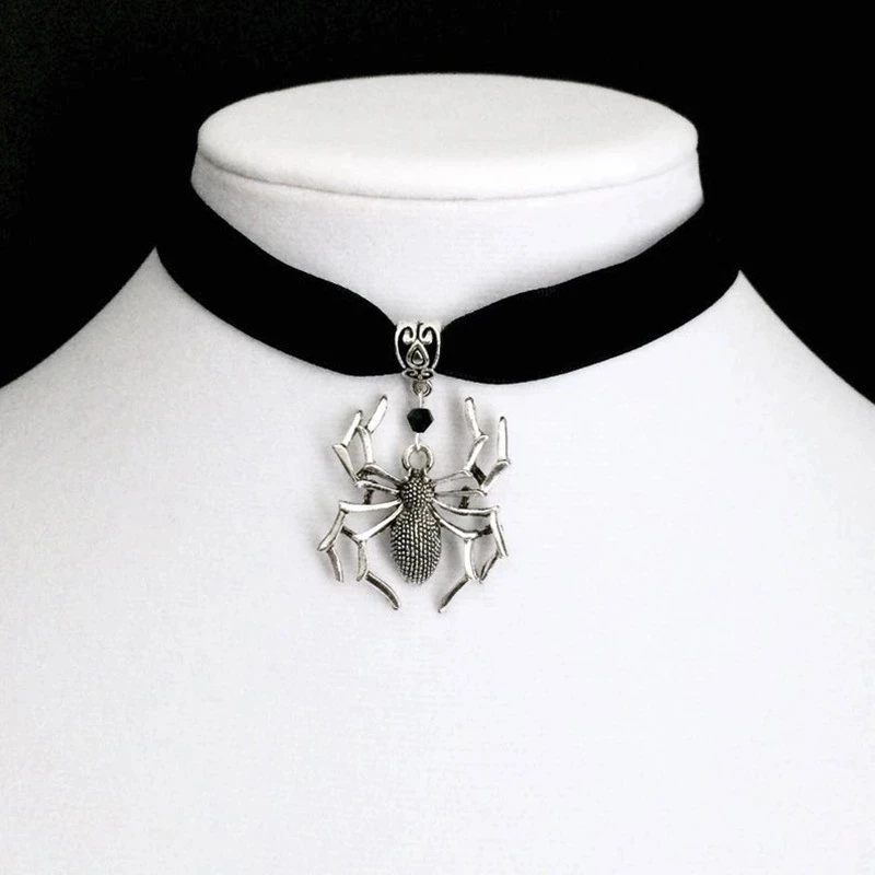 Gothic Spider Choker Black Velvet Necklace Web Victorian Creativity Punk Gorgeous Jewelry Halloween Fashion Women Gift
Gothic Spider Choker Black Velvet Necklace Web Victorian Creativity Punk Gorgeous Jewelry Halloween Fashion Women Gift