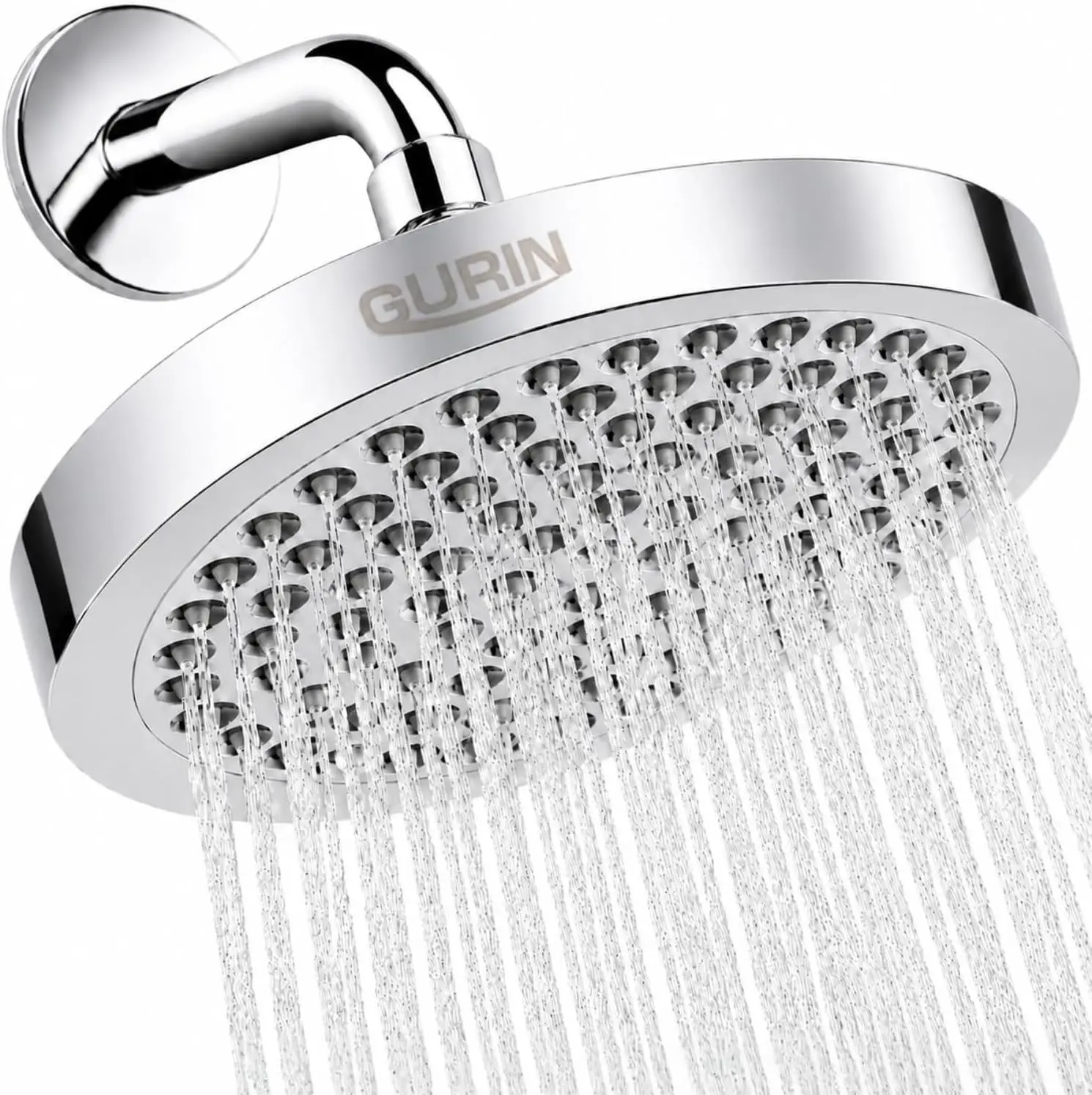High Pressure Rain Shower Head 6 Inch with Adjustable Angles, Anti-Clogging Nozzles, Easy 1-Min Install, Chrome Finish for
High Pressure Rain Shower Head 6 Inch with Adjustable Angles, Anti-Clogging Nozzles, Easy 1-Min Install, Chrome Finish for