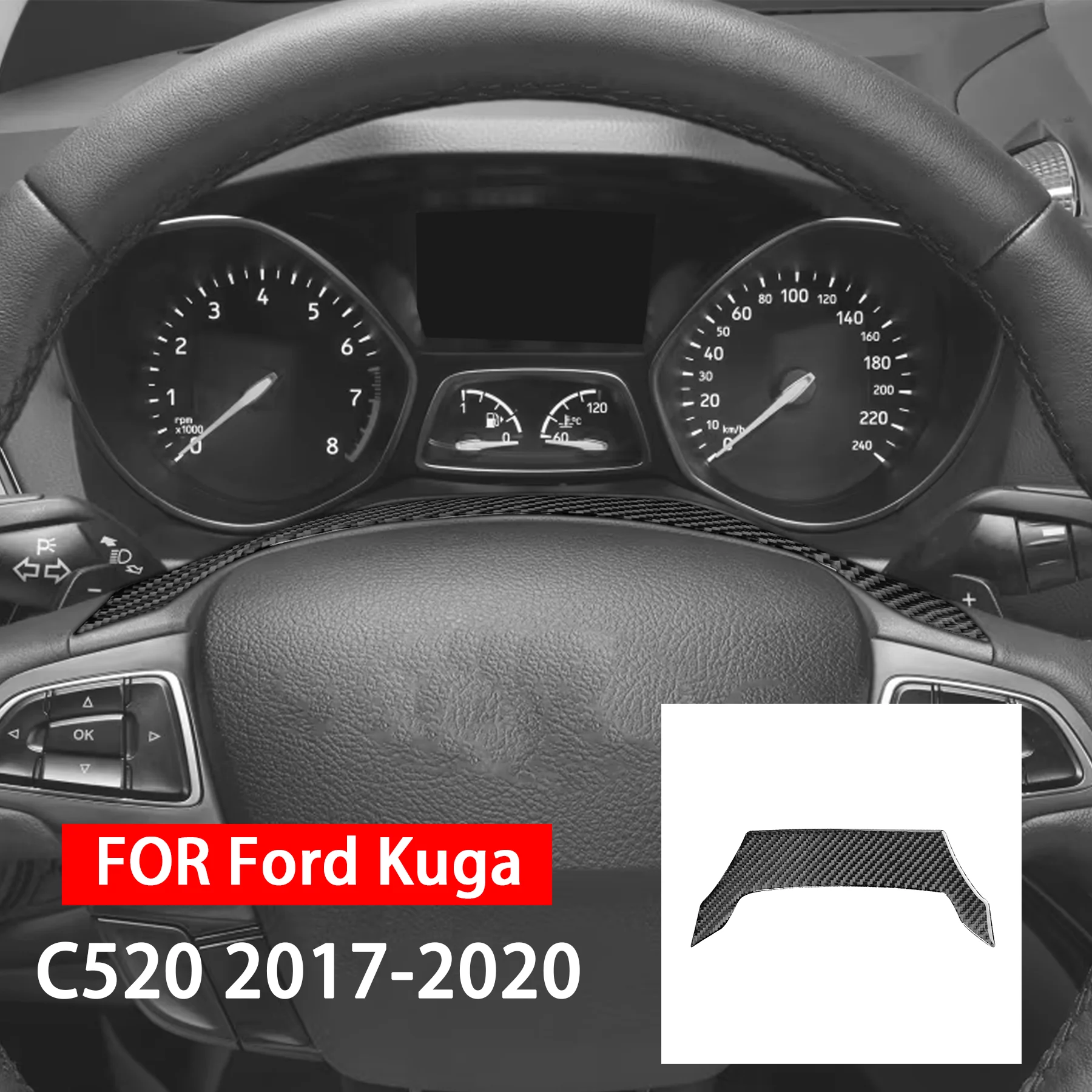 For Ford Kuga C520 2017 2018 2019 2020 Carbon Fiber Steering Wheel Above Cover Decoration Car Interior Accessories Sticker
For Ford Kuga C520 2017 2018 2019 2020 Carbon Fiber Steering Wheel Above Cover Decoration Car Interior Accessories Sticker