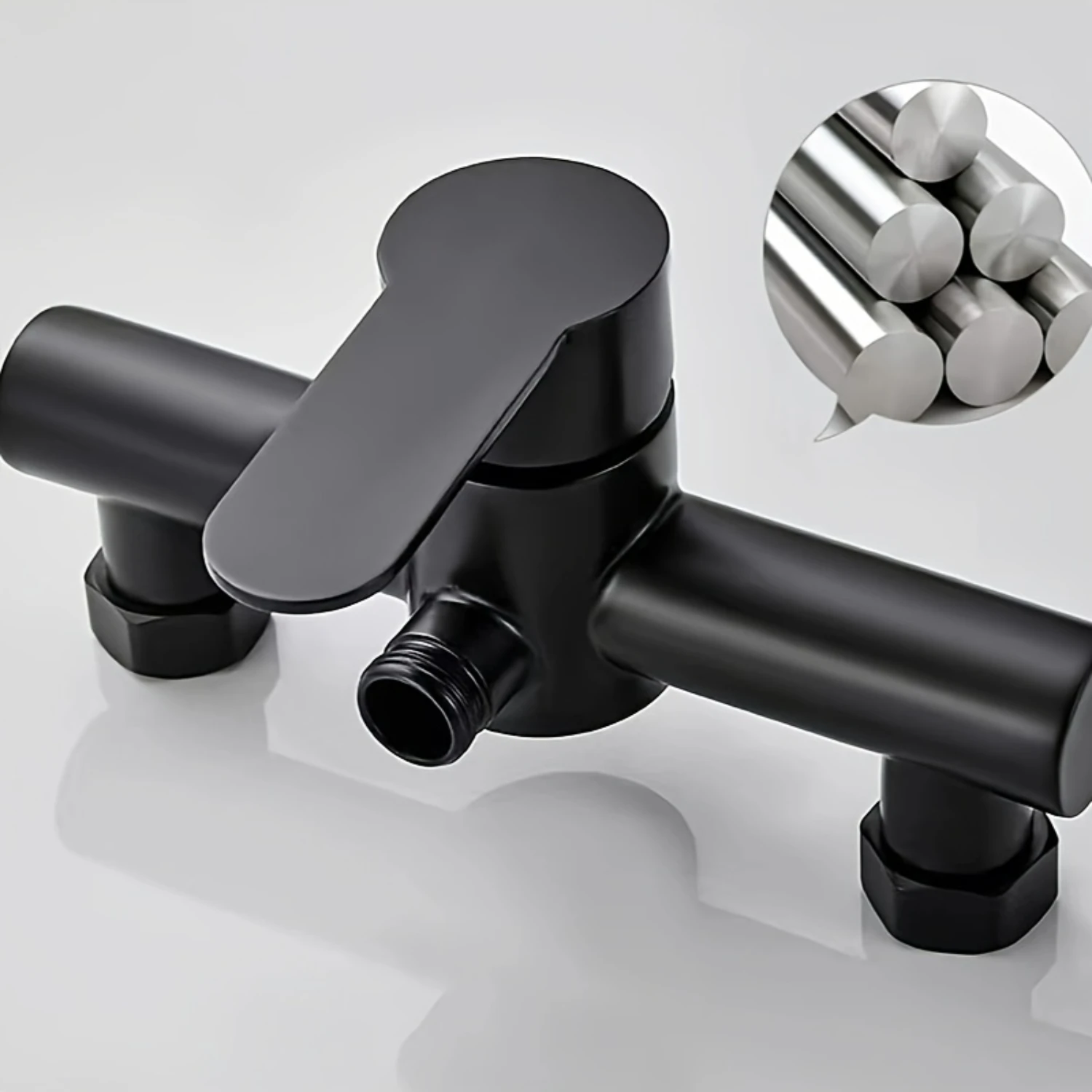 1pc 304 Stainless Steel Black Shower Single Hot And Cold Water Mixing Valve, Shower Room Toilet Bathroom Faucet, Universal Show
1pc 304 Stainless Steel Black Shower Single Hot And Cold Water Mixing Valve, Shower Room Toilet Bathroom Faucet, Universal Show