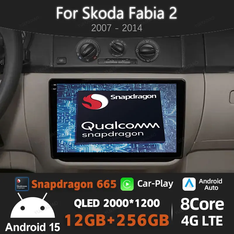 Автомобильный радиоприемник Android 15 для Skoda Fabia 2 2007-2014 Мультимедийный стерео видеоплеер 2DIN Головное устройство Qualcomm 4G WIFI GPS NAVI BT
Автомобильный радиоприемник Android 15 для Skoda Fabia 2 2007-2014 Мультимедийный стерео видеоплеер 2DIN Головное устройство Qualcomm 4G WIFI GPS NAVI BT