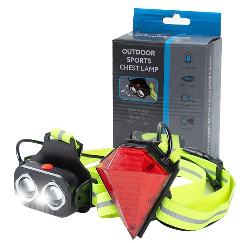 Chest Running Light LED Rechargeable Chest Light Back Warning Light Adjustable Safety Vest For Night Running Camping Hiking
Chest Running Light LED Rechargeable Chest Light Back Warning Light Adjustable Safety Vest For Night Running Camping Hiking