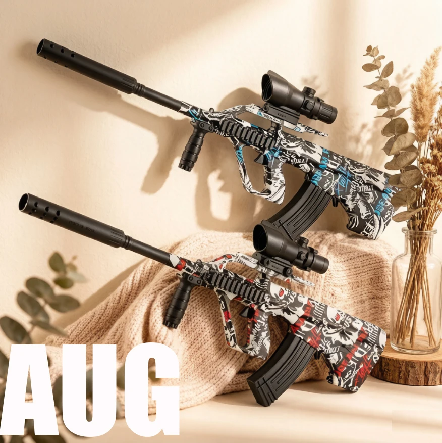 The New Aug Electric Automatic Toy Gun Can Fire Gel Bullets 7-8mm, Comes with a 3.7V Lithium Battery and USB Charging Cable, and Can Be Used as a Manual Single-Shot Model Toy
The New Aug Electric Automatic Toy Gun Can Fire Gel Bullets 7-8mm, Comes with a 3.7V Lithium Battery and USB Charging Cable, and Can Be Used as a Manual Single-Shot Model Toy