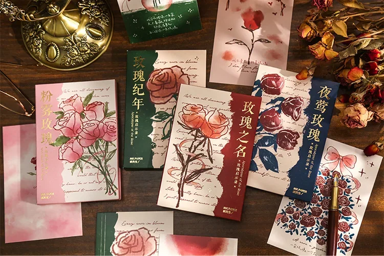 30pcs/case Rose Revelation Series Boxed Postcard Retro Abstract Cartoon Rose Festival Greeting Card 4 Types
30pcs/case Rose Revelation Series Boxed Postcard Retro Abstract Cartoon Rose Festival Greeting Card 4 Types