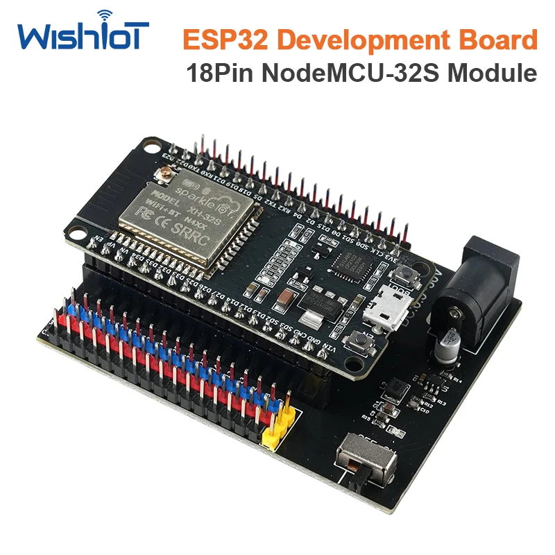 ESP-WROOM-32 ESP-32 18pin Development Board NodeMCU-32S Module + IO Expansion
ESP-WROOM-32 ESP-32 18pin Development Board NodeMCU-32S Module + IO Expansion