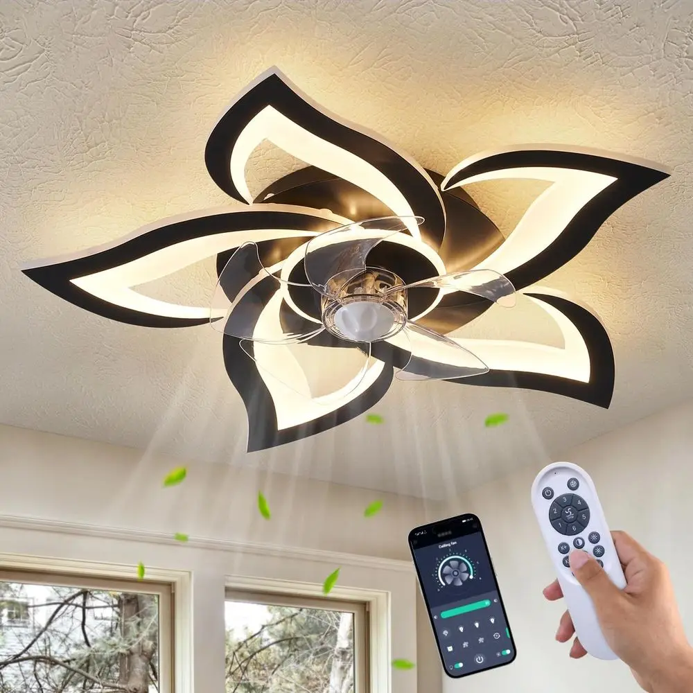 24 Black Ceiling Fan with 6-Speed Remote, 3 Light Colors, Suitable for Low Profile Rooms
24 Black Ceiling Fan with 6-Speed Remote, 3 Light Colors, Suitable for Low Profile Rooms