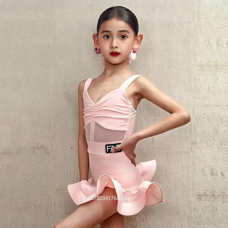 Girls Latin Dance Two Piece Set Strap Dress Children Professional Training Practice Wear Stage Performance Competition Outfit
Girls Latin Dance Two Piece Set Strap Dress Children Professional Training Practice Wear Stage Performance Competition Outfit