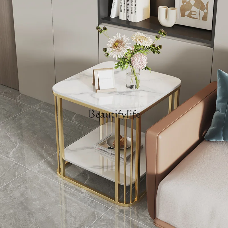 Modern simple stainless steel living room rock slab sofa edge few rectangular small coffee table light luxury high-end side
Modern simple stainless steel living room rock slab sofa edge few rectangular small coffee table light luxury high-end side