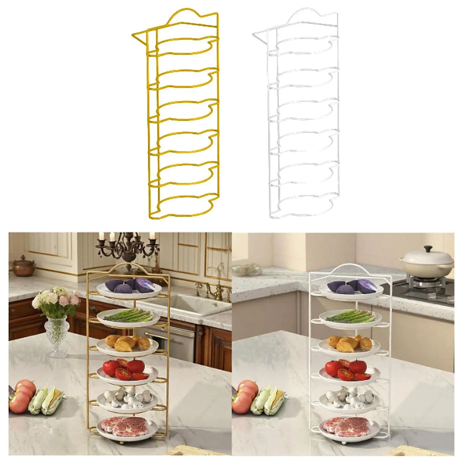 Расширяемые столешничные полки, современный поднос для овощей и фруктов, 6-уровневая железная тарелка
Расширяемые столешничные полки, современный поднос для овощей и фруктов, 6-уровневая железная тарелка